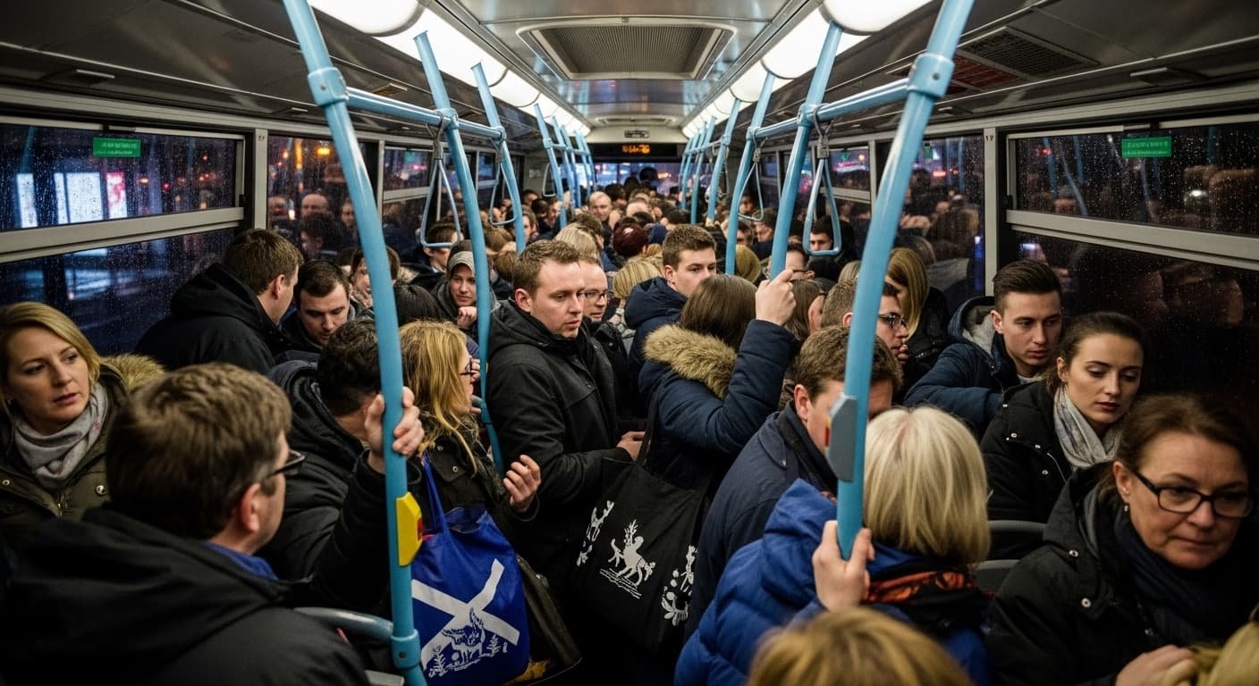 crowded buss in edinburgh
